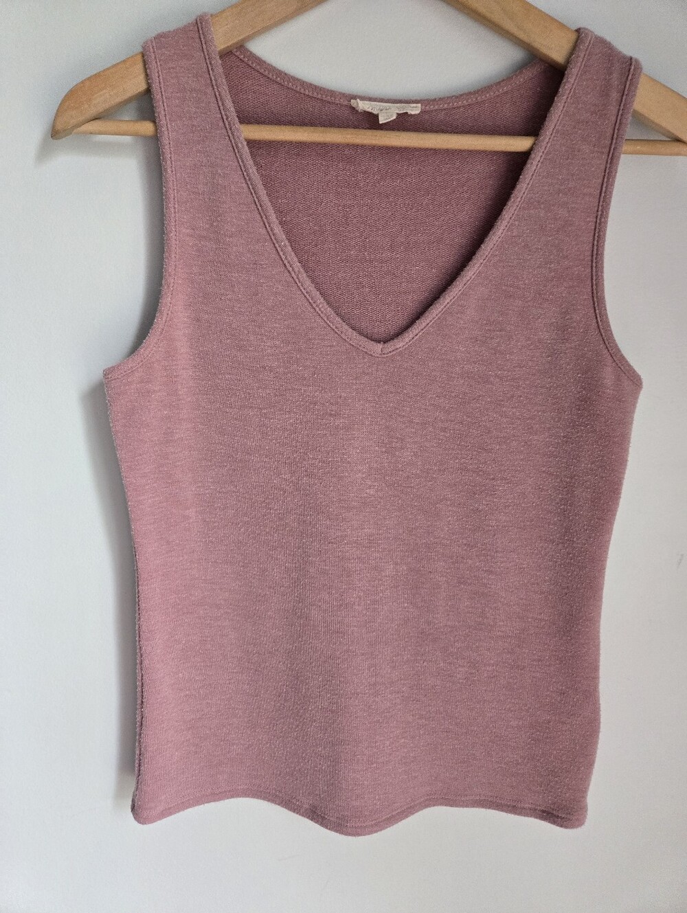 🎁 MYSTREE Sleeveless V-Neck Knit Tank Top - Dusty Rose